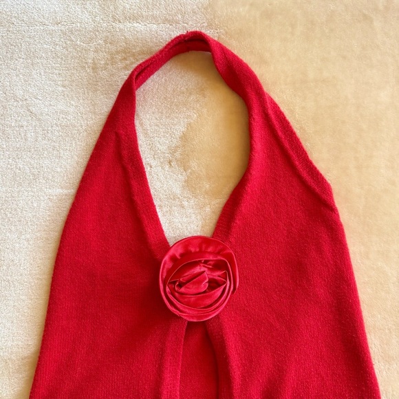 Y2K Red Sweater Halter Top - Picture 4 of 4